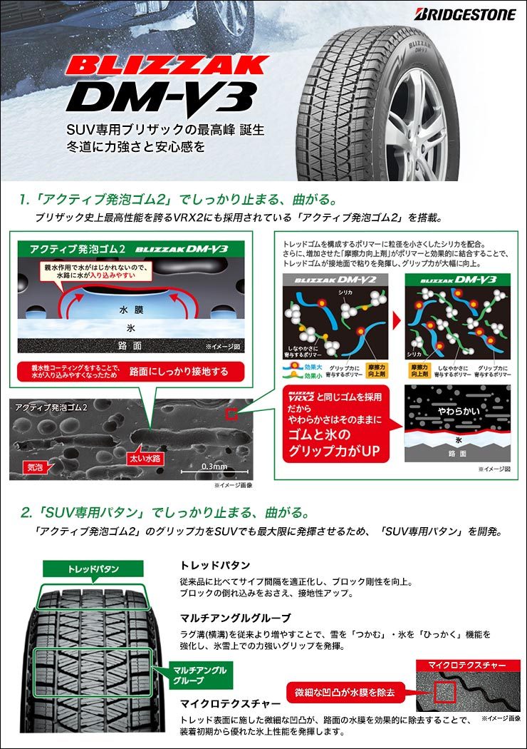 ブリザック 225/60R18 100Q ブリヂストン BLIZZAK DM-V3 冬