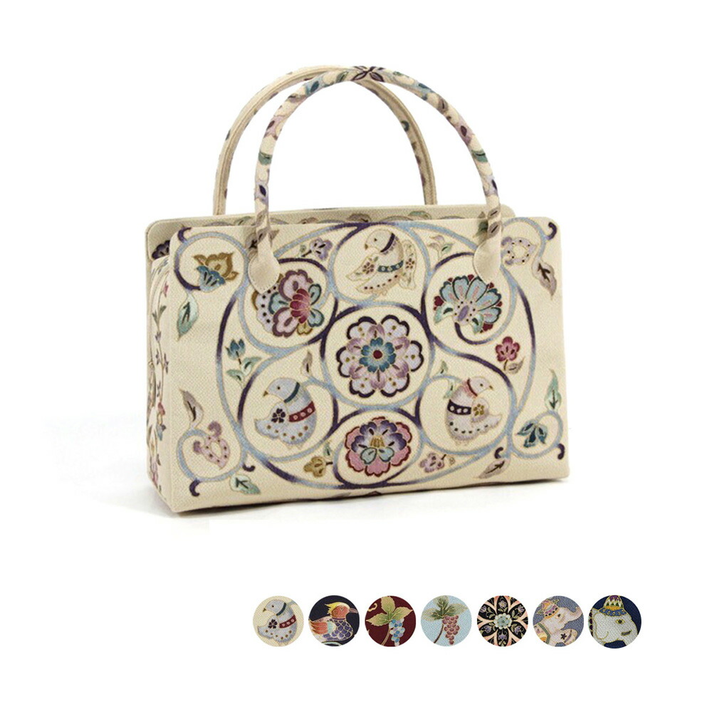 岡重謹製 利休バッグ お茶席バッグ 正絹友禅バッグ 女性用 お茶席