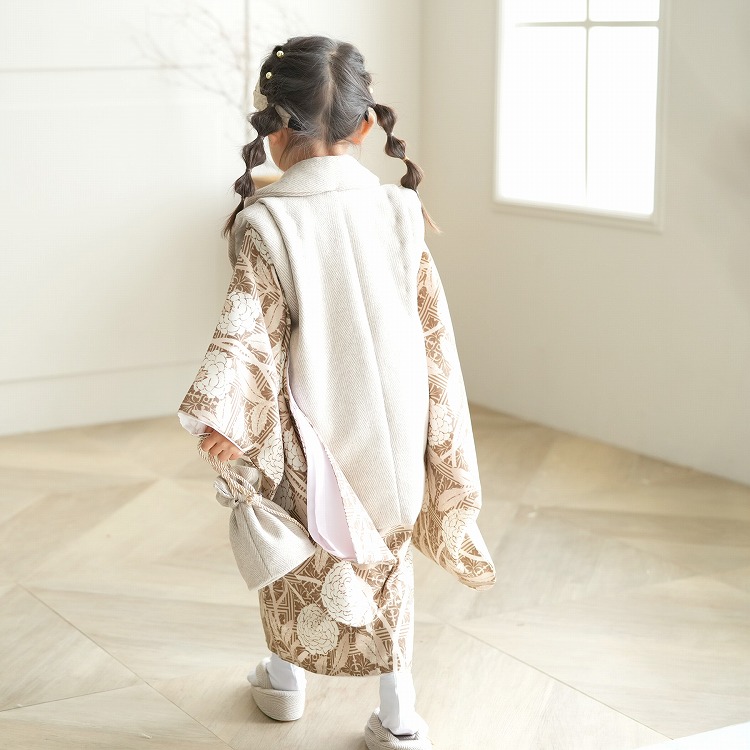 レンタル 七五三 3歳 女の子 フルセット ひよこ商店 古典柄 レトロ