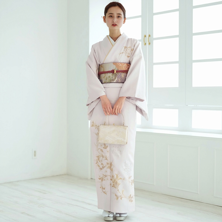 訪問着 レンタル おしゃれ 20点 フルセット 古典柄 レトロ 正絹 着物