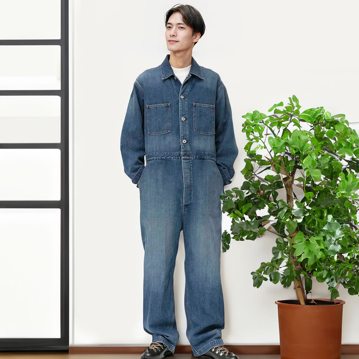 Johnbull（ジョンブル） メンズ 12.5オンスデニムオールインワン