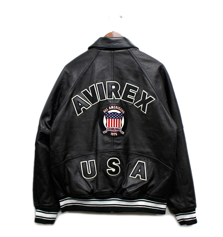 AVIREX（アヴィレックス） LIGHT LEATHER SIGNATURE VARSITY JACKET