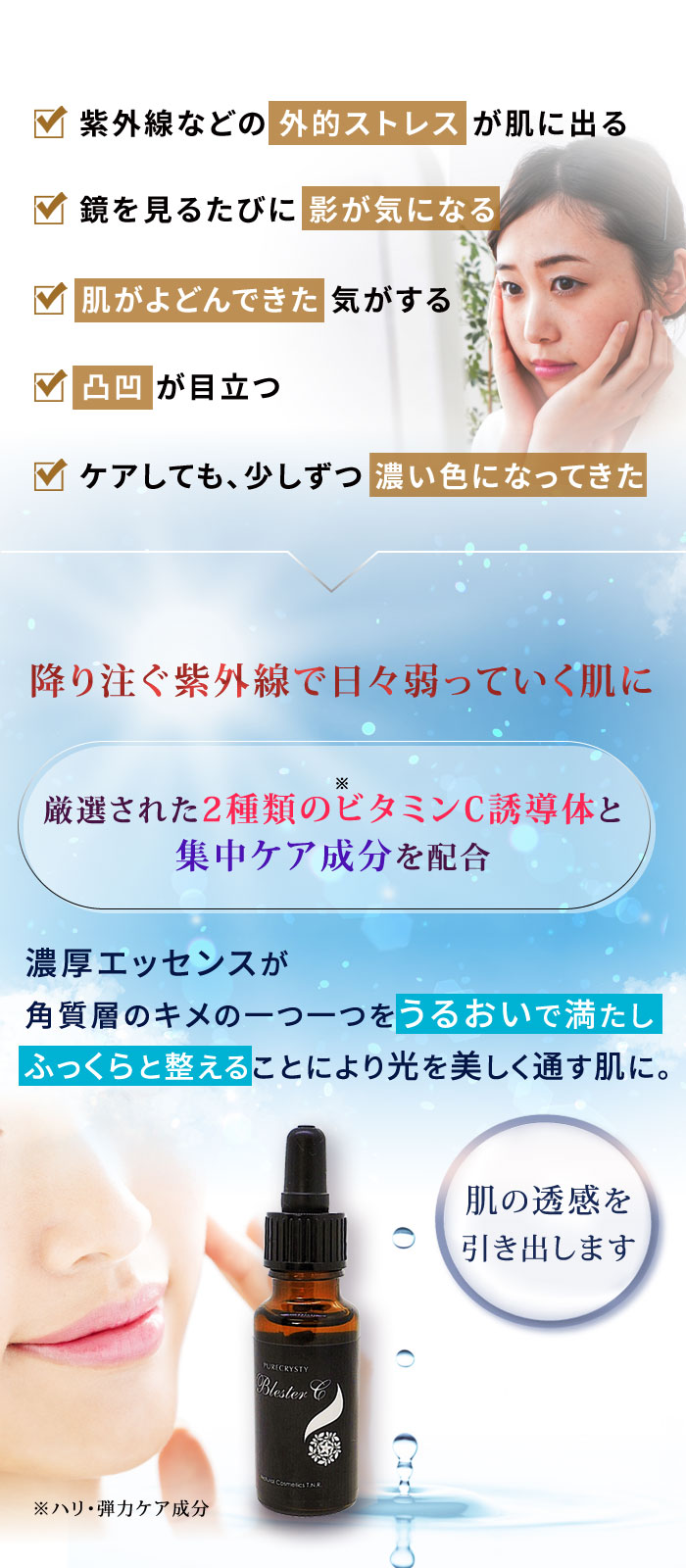 ビタミンC誘導体美容液 黒点 1番人気 無添加 濃厚 凹凸 くもり肌に
