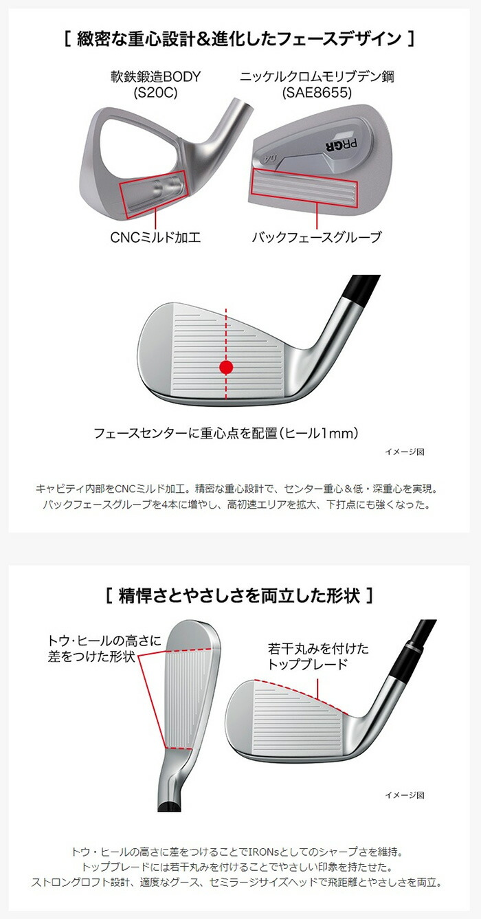 PRGR（プロギア） 04 アイアン 5本セット（#7-9、P、A）2024年モデル