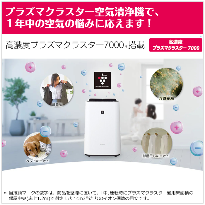SHARP（シャープ） プラズマクラスター 加湿空気清浄機 KC-40TH7-W