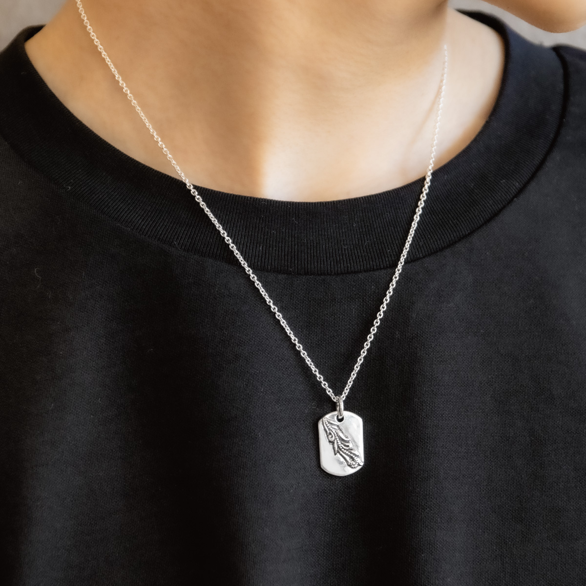ネックレス ペンダント メンズ シルバー925 ドッグタグ プレート