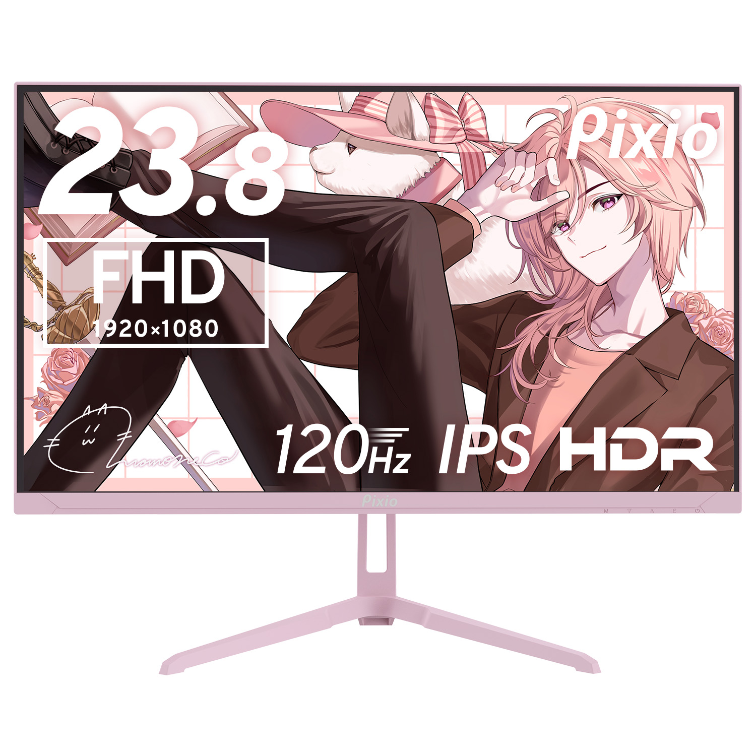 Pixio PX246 Wave ゲーミングモニター 23.8インチ FHD 120Hz IPS 白
