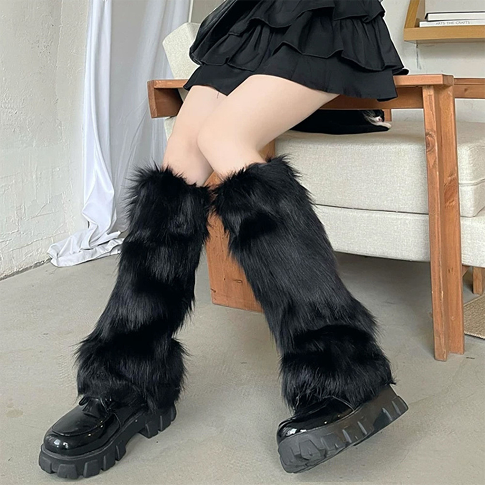 REAL STYLE レッグウォーマー レッグカバー 毛皮 ギャル ファー Y2K