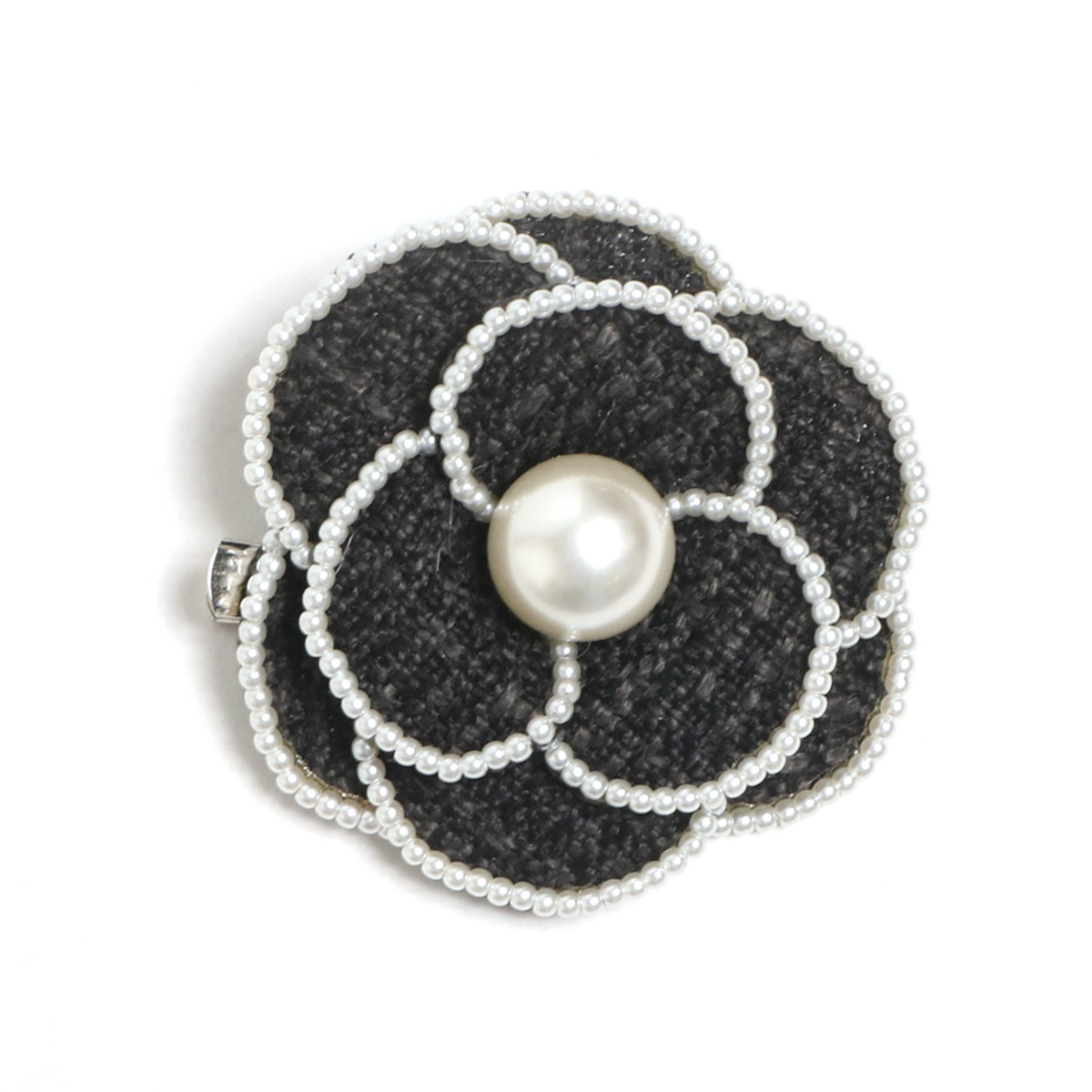 REAL STYLE コサージュ レディース ツイード カメリア フェイクパール