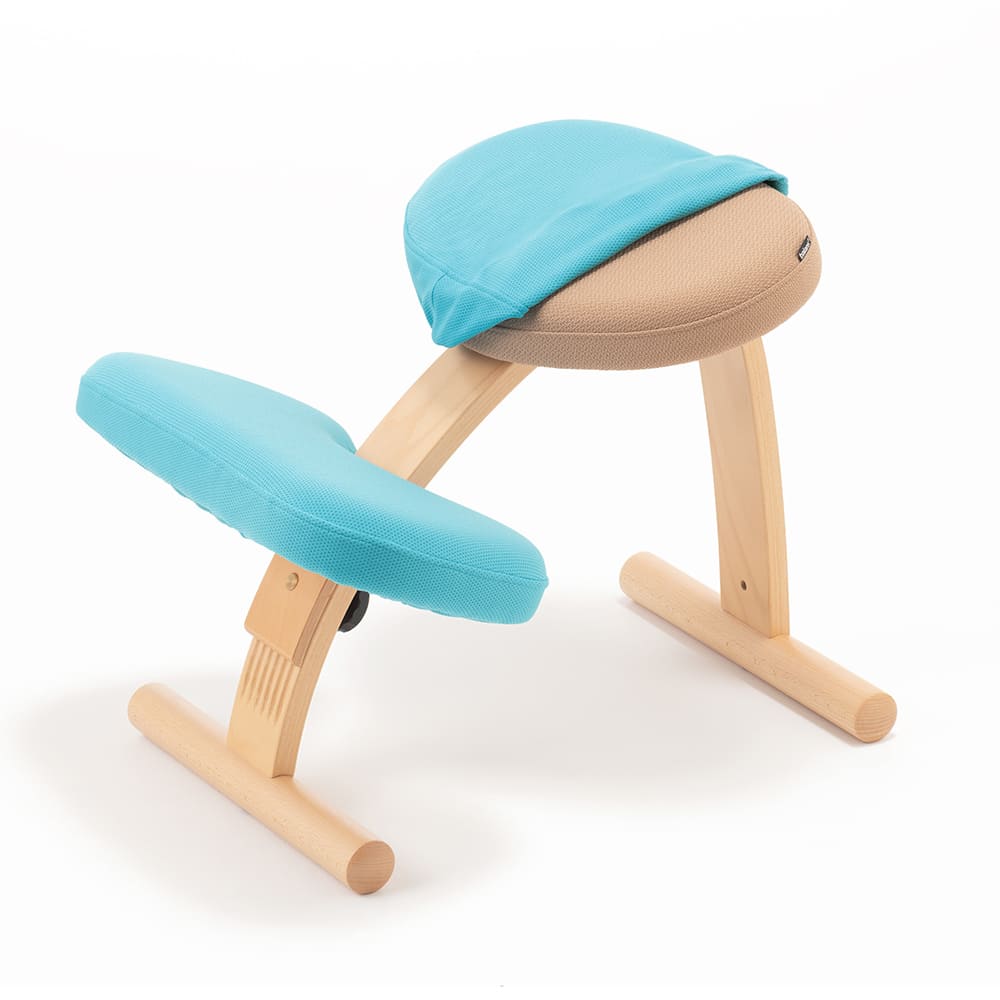 サカモトハウス バランスチェアイージー 美品 ライトブルー 水色 純正