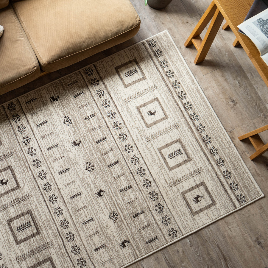 サヤンサヤン ギャベ 風 ラグ 80×150 約1畳 ウィルトン 織