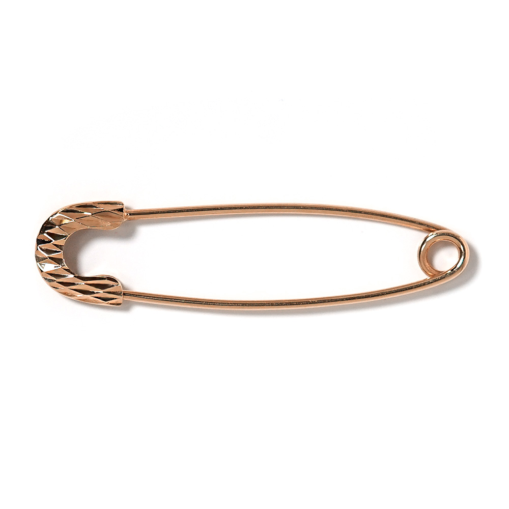 K18 ダイヤカット ピンブローチ レディース メンズ ユニセックス 18K