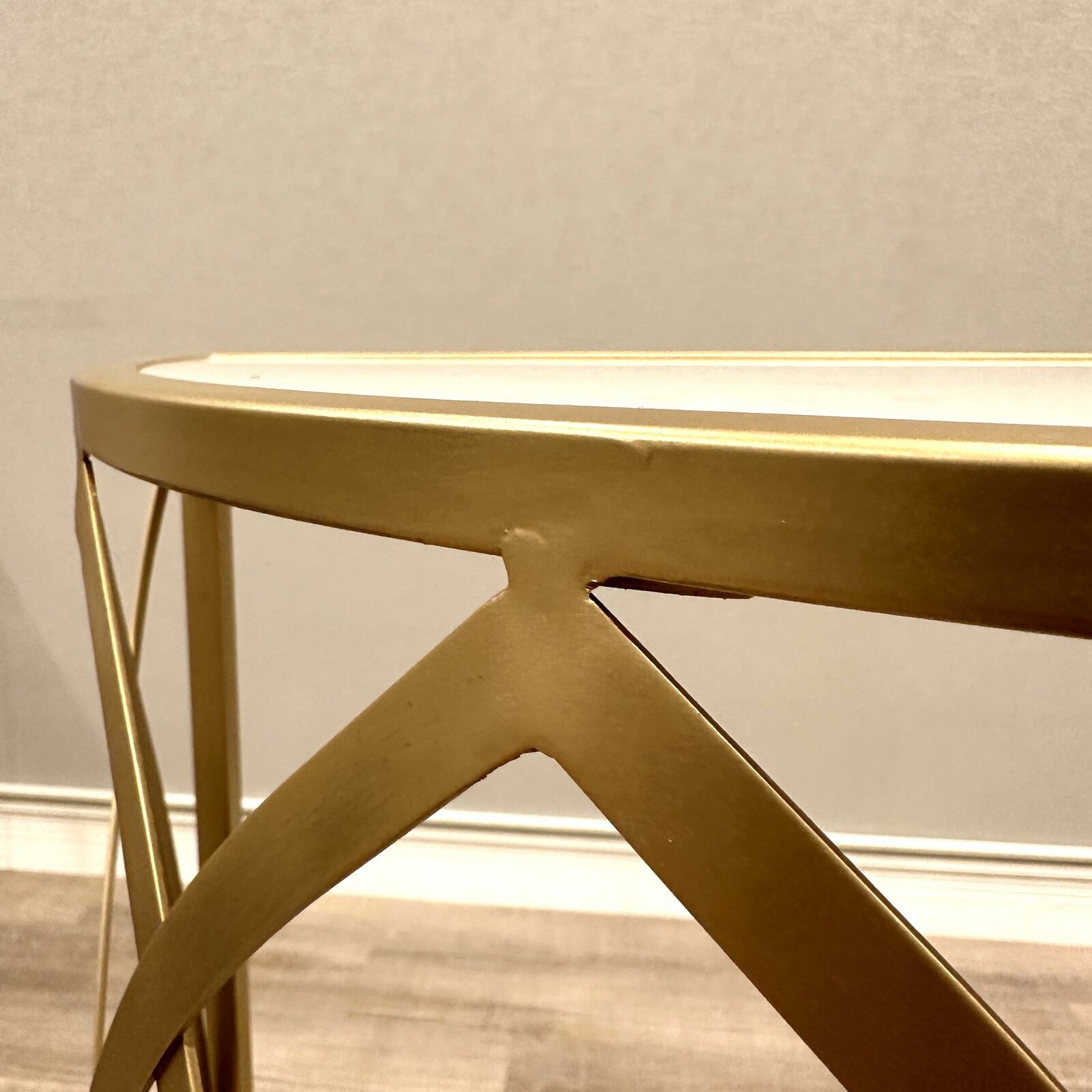 天板大理石 半円コンソールアイアン コンソール テーブル サイド