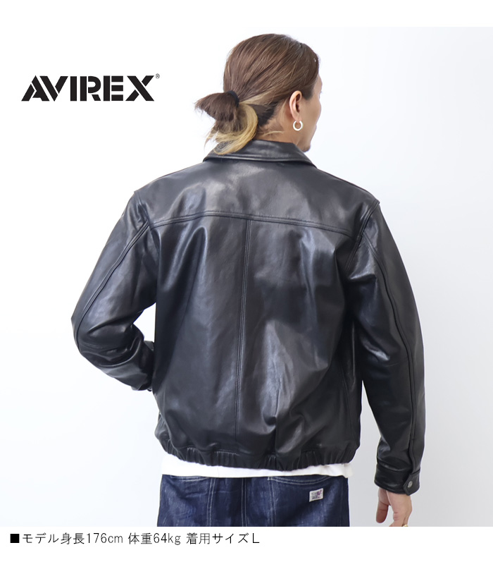 AVIREX（アヴィレックス） ゴート ベジ スイングトップ レザー