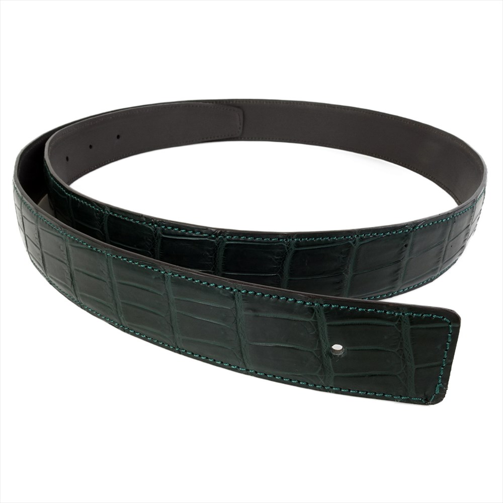 新品 クロコダイルレザー ベルト コンスタンス対応 Hバックル 交換用