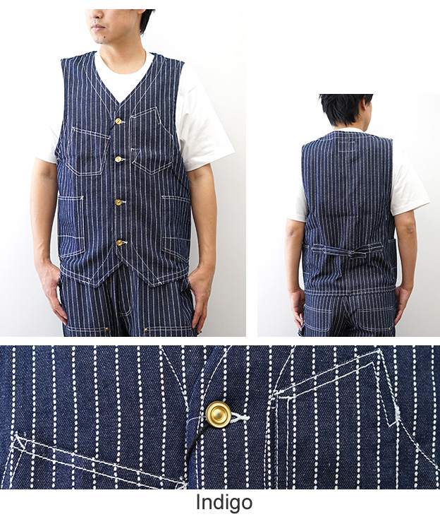 HOUSTON（ヒューストン） ワークベスト メンズ 12オンス ウォバッシュ