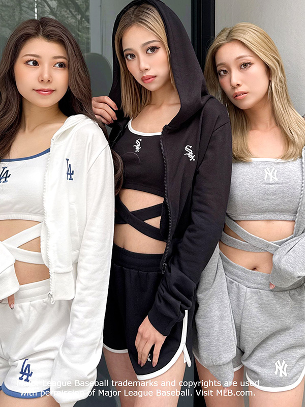 GYDA（ジェイダ） MLB バックロゴ スウェット パーカー パンツ LA NY