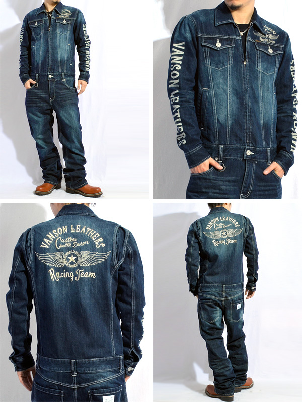 VANSON（バンソン） つなぎ デニム メンズ レディース かっこいい