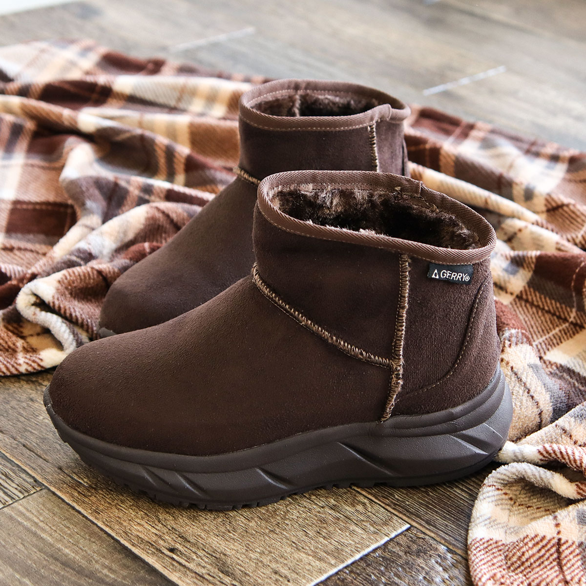 GERRY（ジェリー） ムートン ブーツ レディース ショート 厚底 撥水