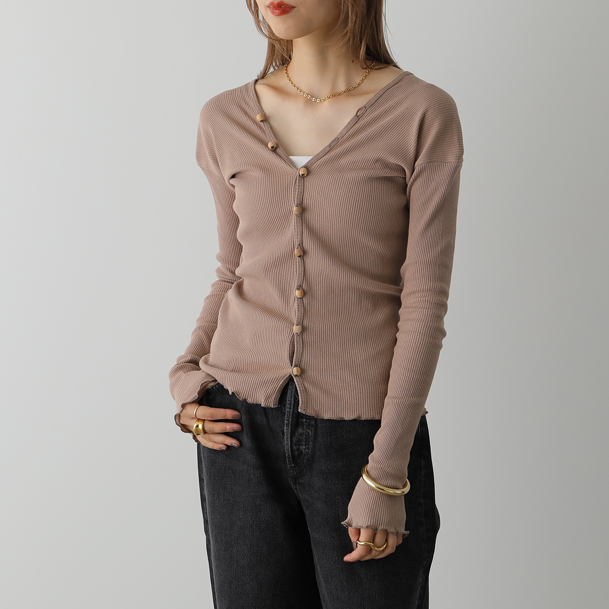 BASERANGE（ベースレンジ） カーディガン TAV CARDIGAN TOTVC