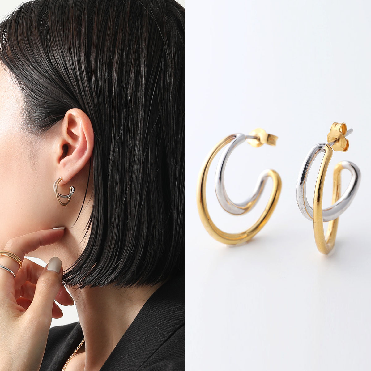 Charlotte Chesnais シャルロットシェネ ピアス MINI INITIAL HOOP