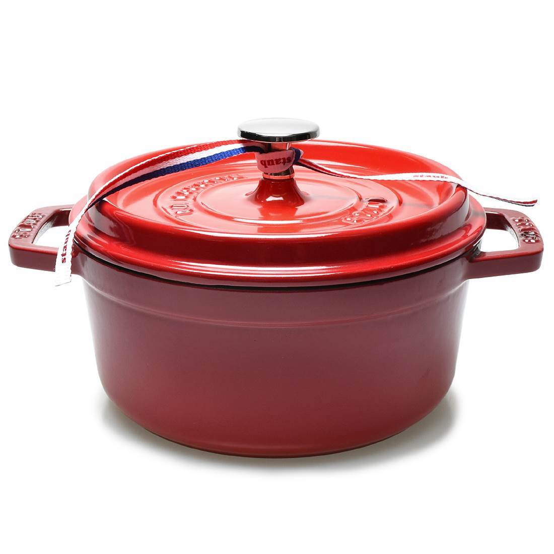 STAUB ピコ ココット ラウンド両手鍋 ダークレッド 約18cm STAUB ピコ