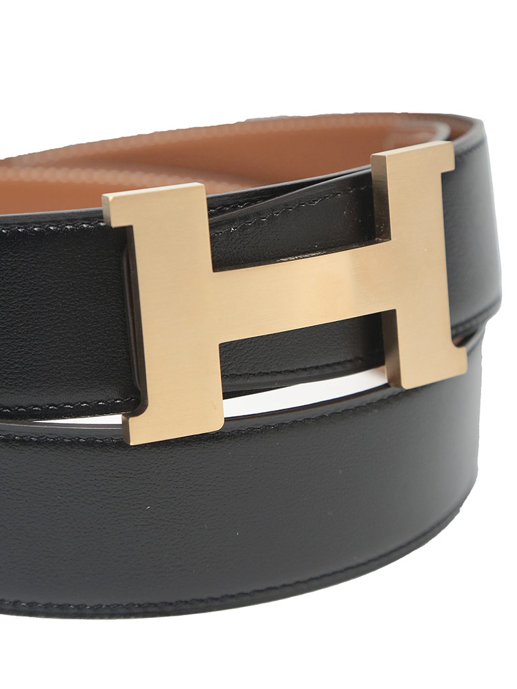 HERMES（エルメス） リバーシブル レザー ピンバックルベルト メンズ