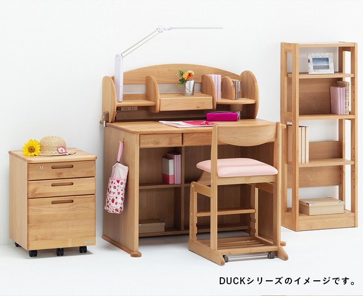 堀田木工所 国産 完成品 アルダー無垢材使用 ワゴン 学習机用ワゴン