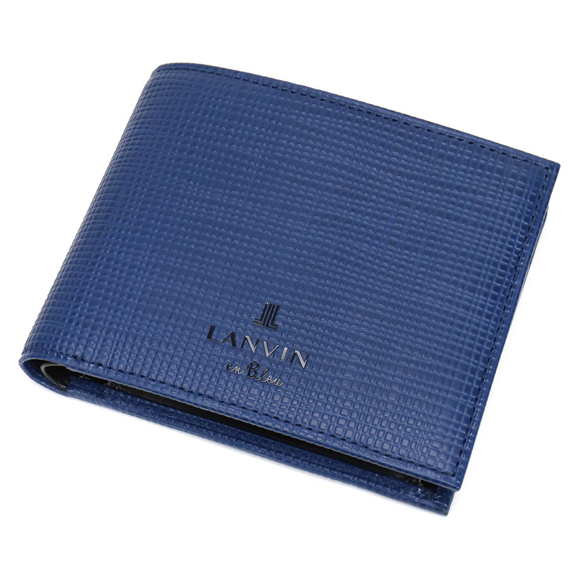 LANVIN en Bleu ランバンオンブルー ゼブダ 二つ折り財布 小銭入れあり