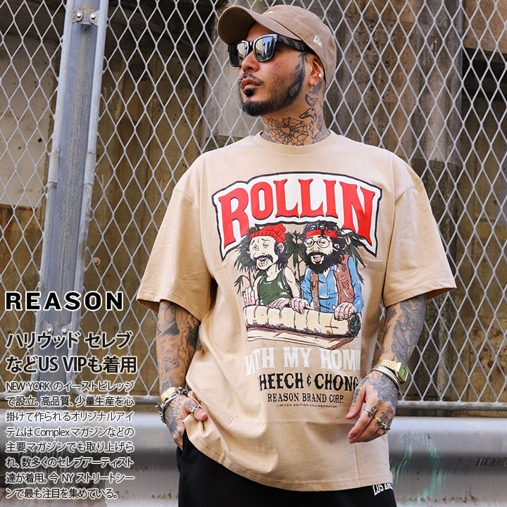 REASON × Cheech & Chong Tシャツ 半袖 大きいサイズ チーチ&チョン