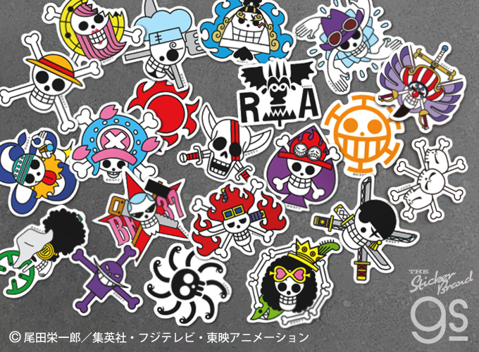 ワンピースステッカー 黒ひげ海賊旗 ダイカットステッカー ONE PIECE