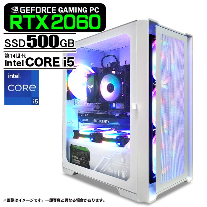 PASOUL ゲーミングPC ホワイト GeForce RTX2060 第14世代 Corei5