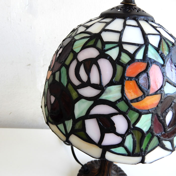 ステンドランプ サークルローズ ステンドグラス ランプ おしゃれ