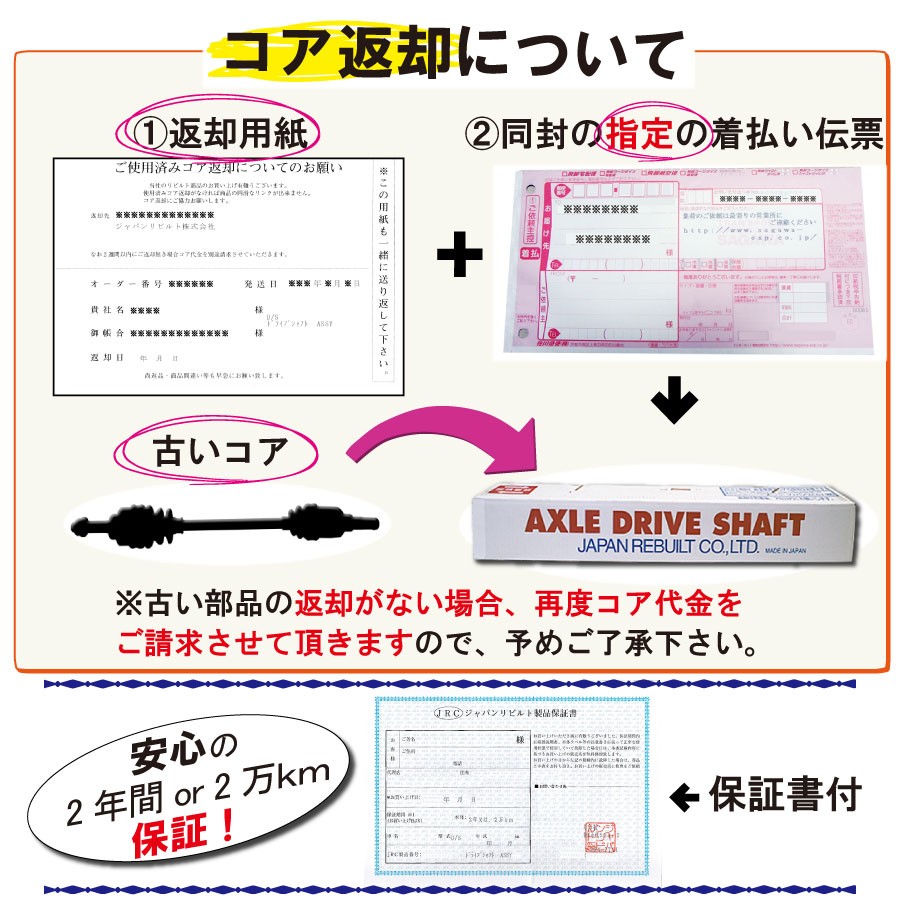 アルト HA23V リビルト ドライブシャフト フロント 運転席側 右側 ABS