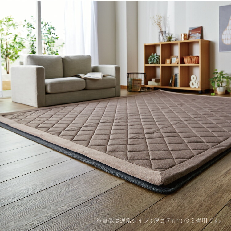 日本製 ホットカーペット 3畳 本体 195x235cm 6時間オフタイマー ダニ