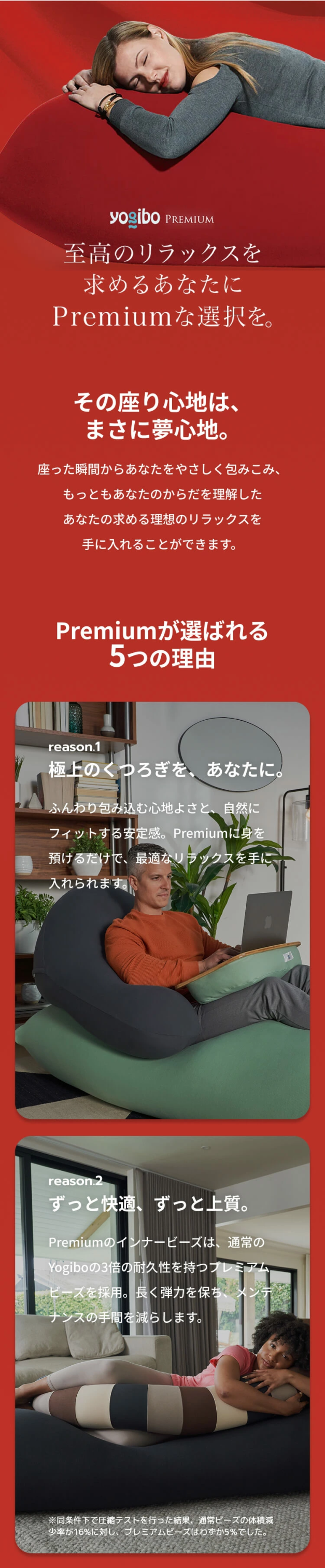 Yogibo（ヨギボー） Premium補充ビーズ（3000g / 174L） リフィル