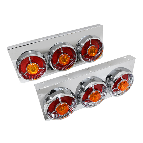 24V トラック テールランプ ヤンキーテール ロケット 丸型 赤 オレンジ