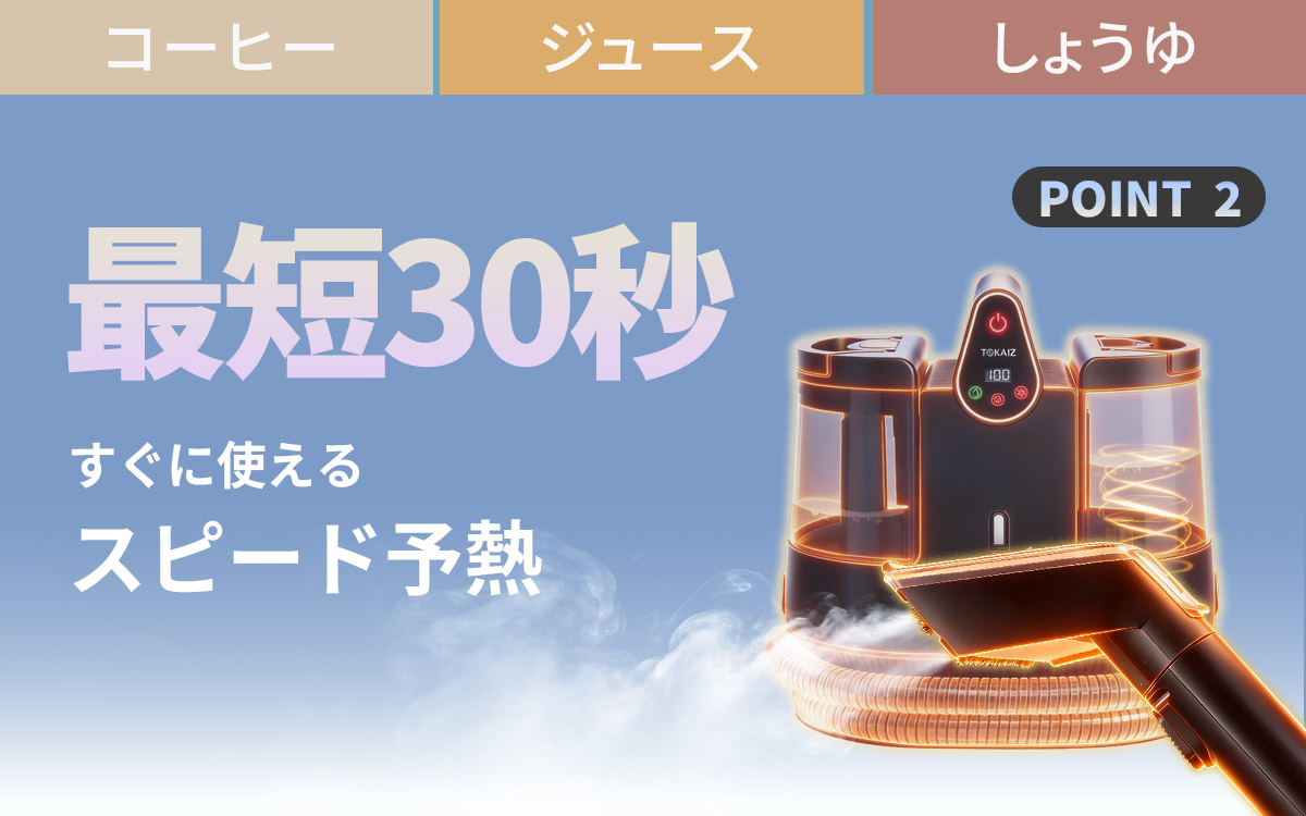 公式【選べる温水×強力噴射】スチームクリーナー リンサー清浄機 100
