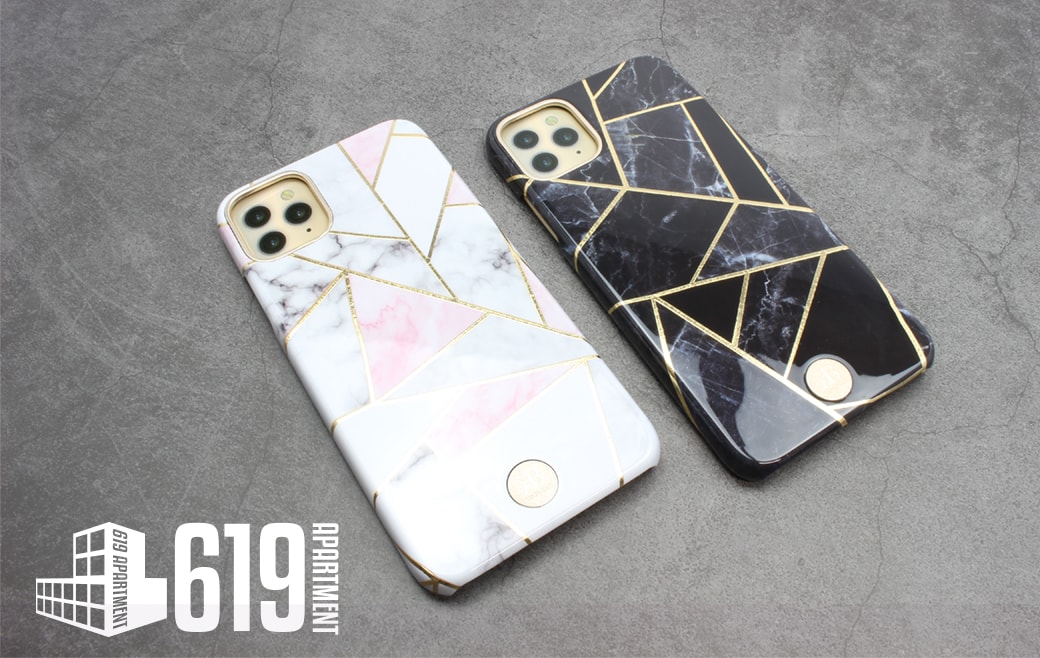 iPhone11 ケース スマートフォン カバー Pro MAX 11 ハード 大理石 金