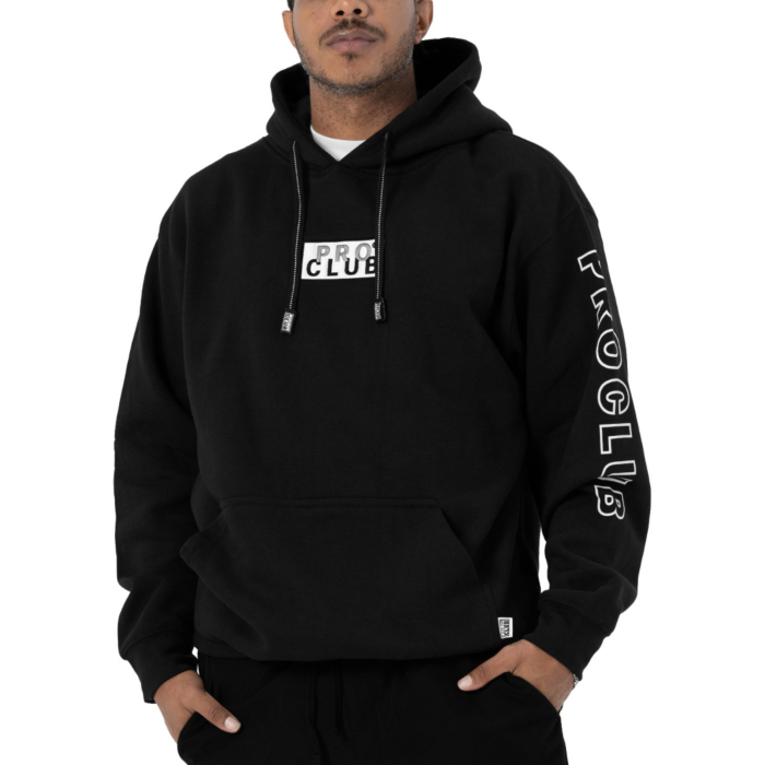 Pro Club Men's Embroidered Logo Heavyweight Pullover Hoodie (13oz)