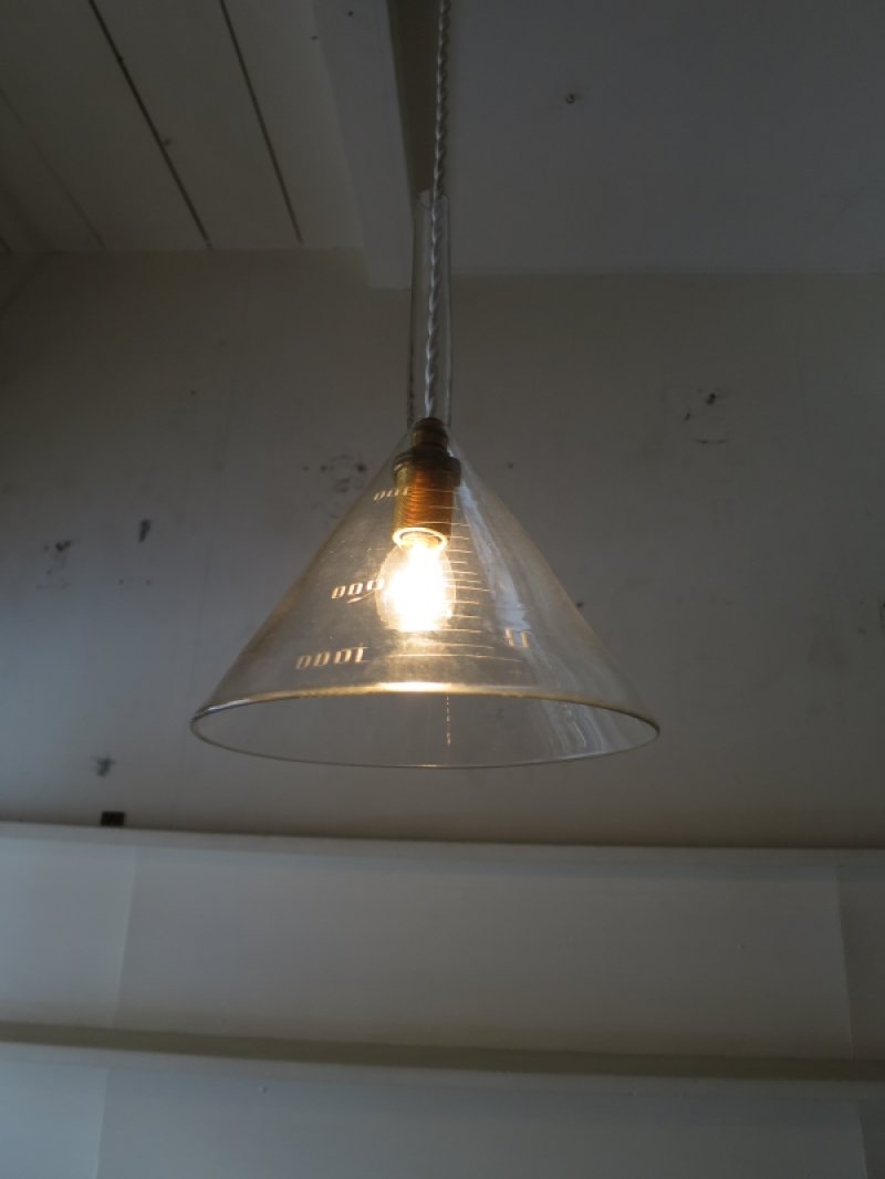 ガラス漏斗ライト - 古道具＋original‐紫山‐ shizan