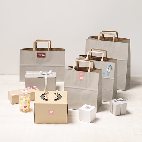 サガシキ 手提げ紙袋 ナチュラルグレー RP 100枚入 PAB049AA_S_100 100