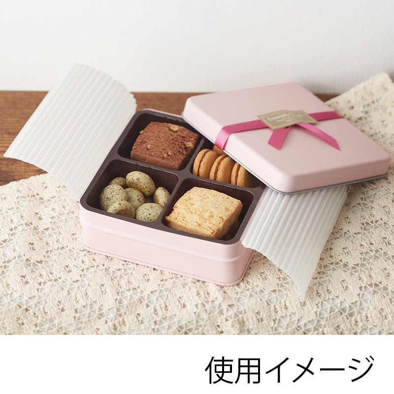 オリジナル印刷】特注スクエア缶 フルカラー4色印刷（＋白印刷