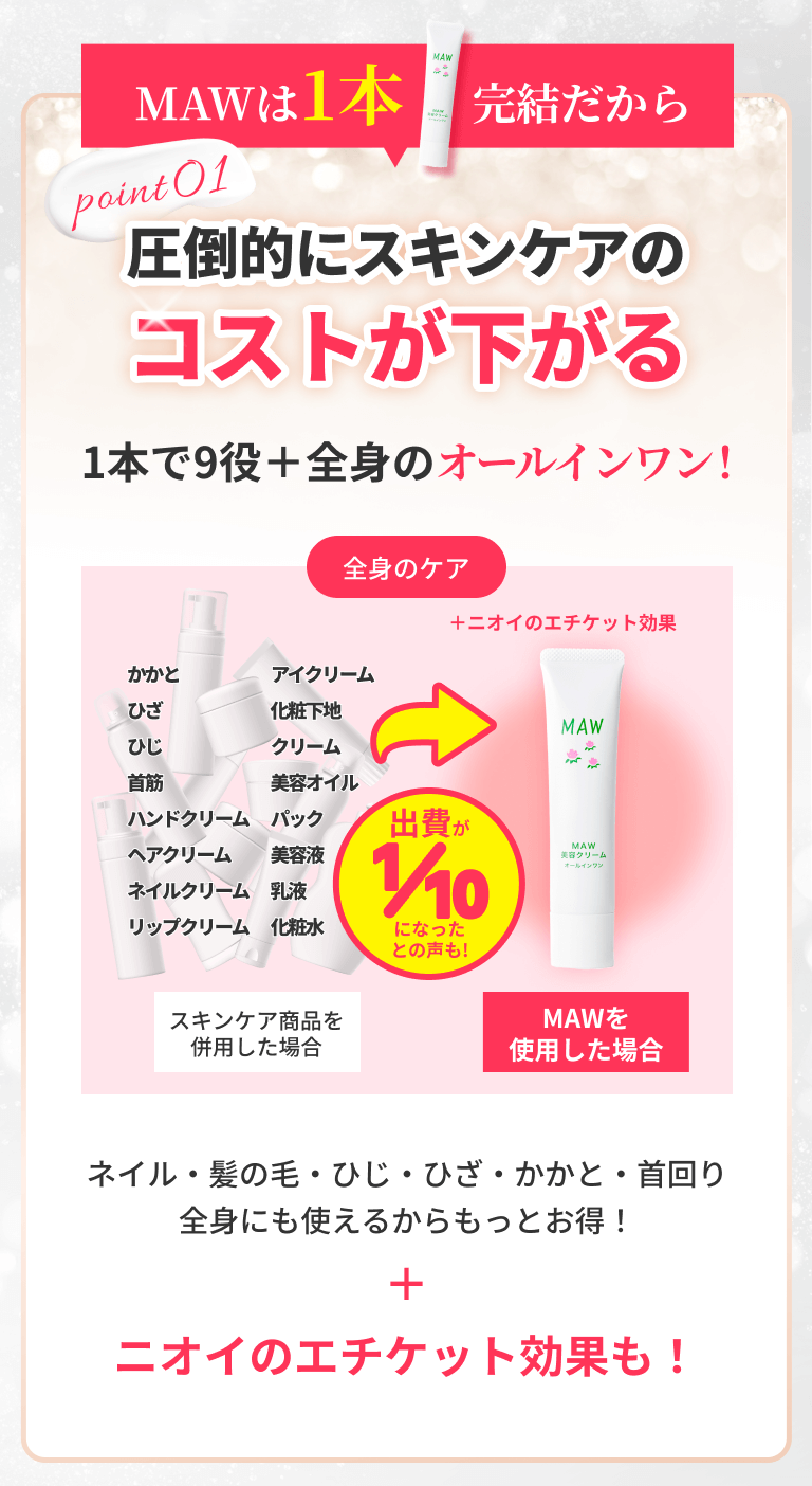 オールインワン美容クリーム「MAW」マウ｜成和産業｜栄光フーズ