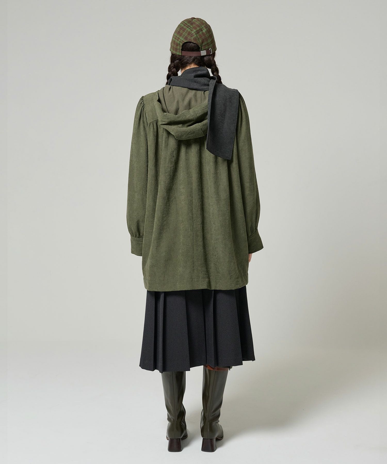 ストール付き フーディーコート TINA：JOJUN 全2色｜tnj131-0892【3