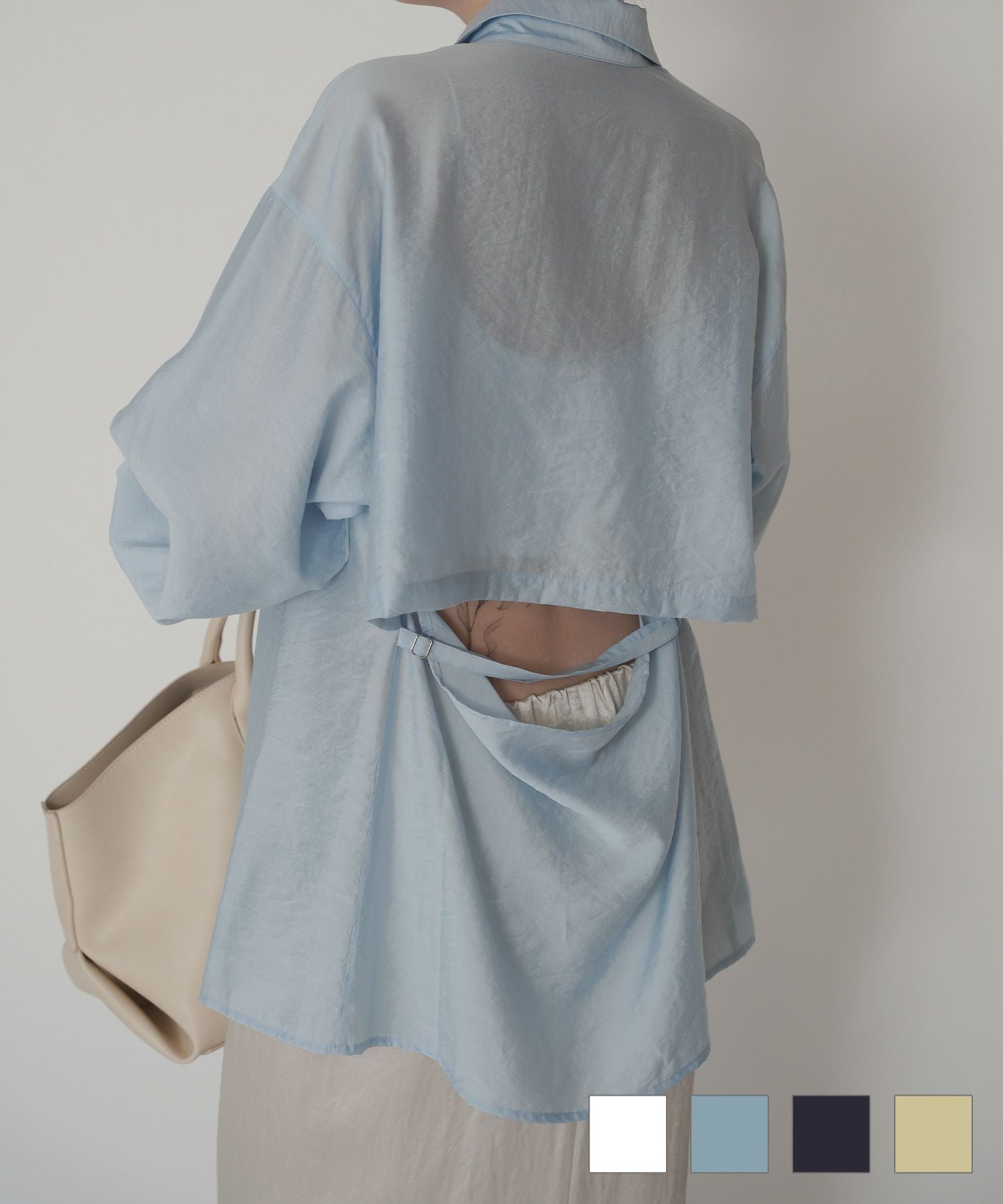 バックオープン フィット アレンジ シャツ KINO THE KEI 全4色｜ktk821