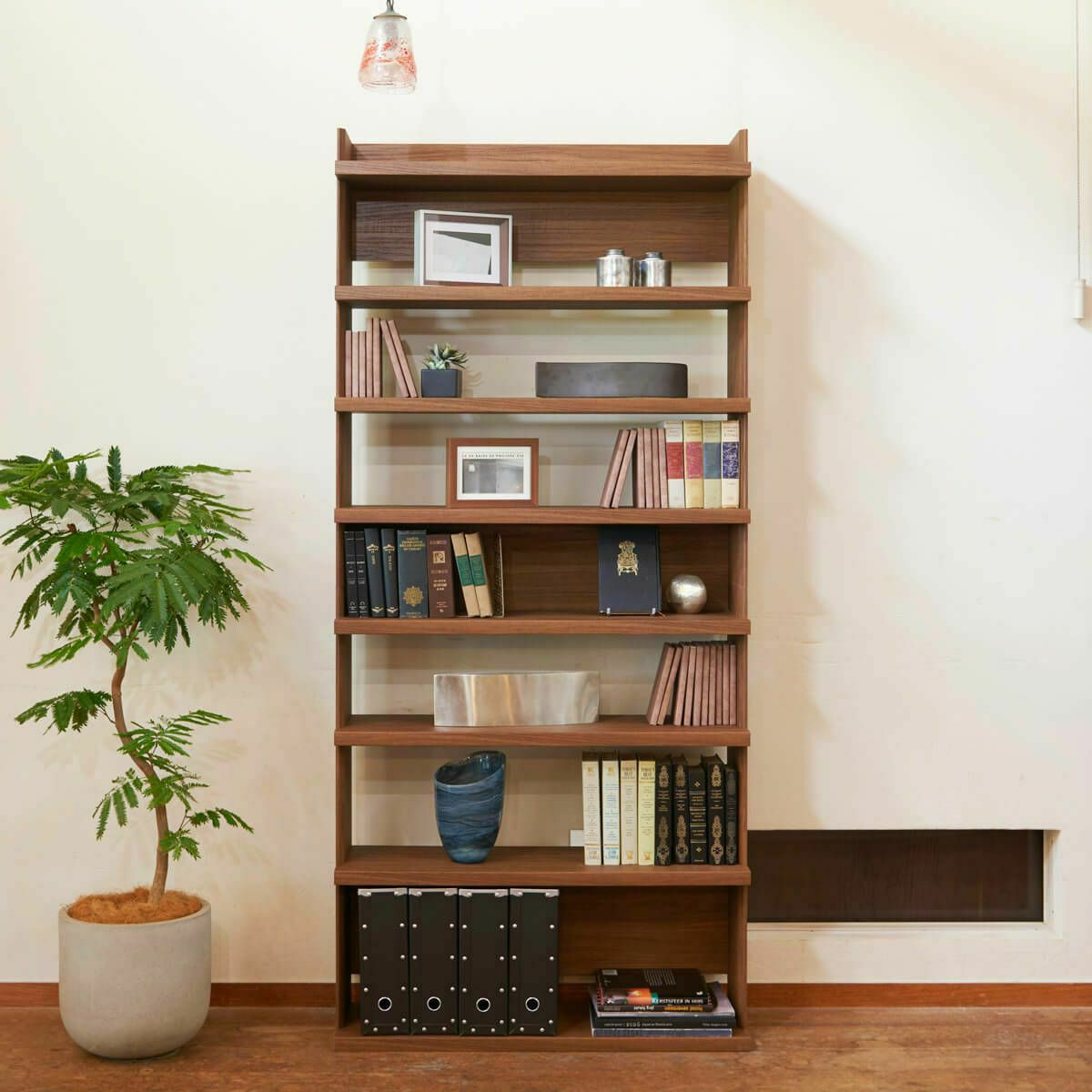 オープンラック シェルフ 幅90cm 高さ200cm ダークブラウン 大型 本棚