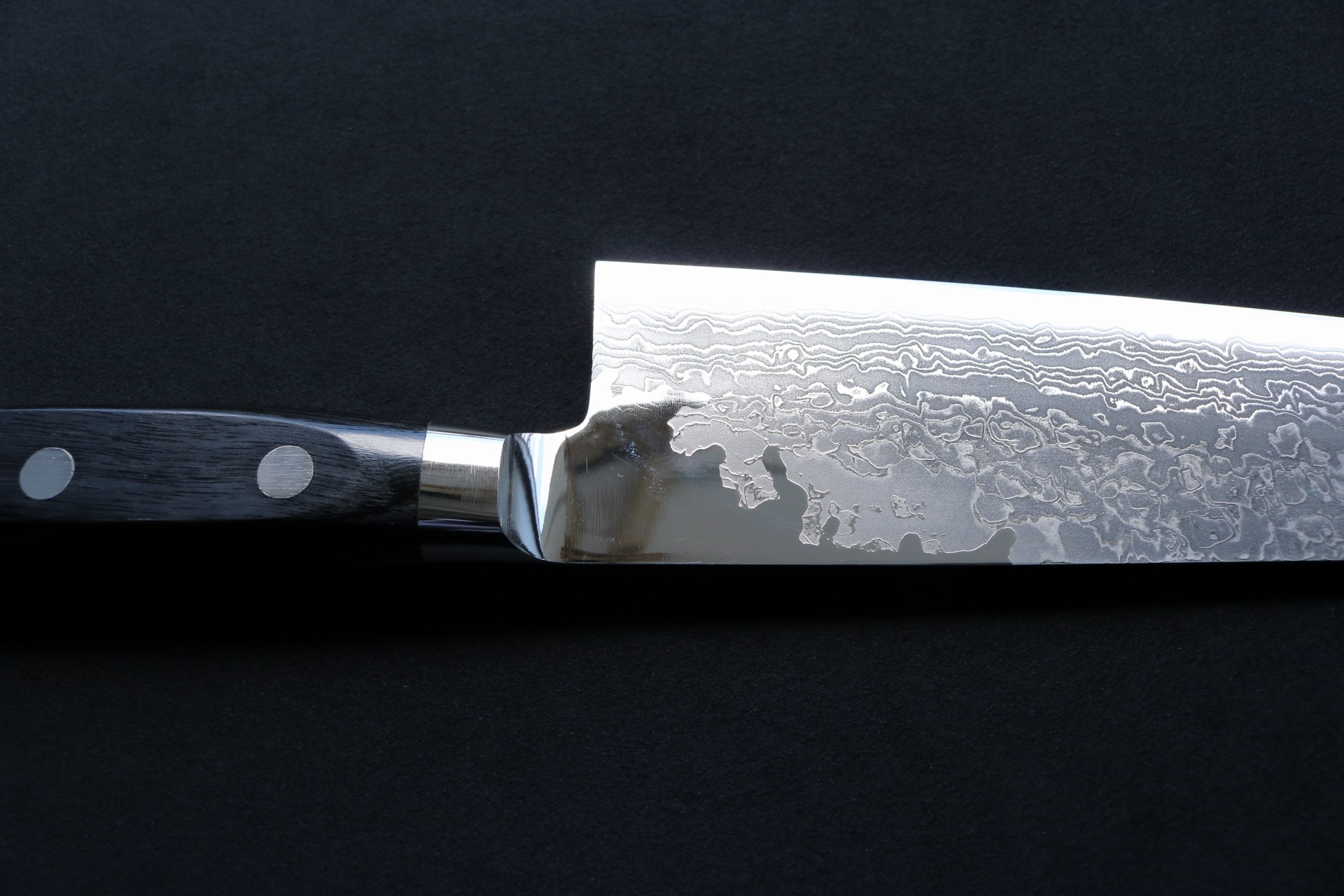 高村刃物製作所 牛刀「打雲」鍛造粉末不錆鋼ダマスカス共鍔 240mm