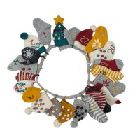 Handmade Multicolor Wool Advent Calendar | Handcrafted Wool Decor