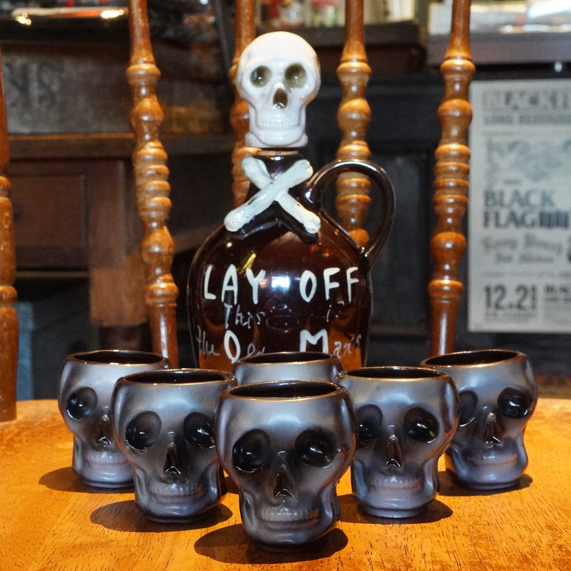 1950's スカルデキャンタ&ショットグラスセット – SK OLDIES